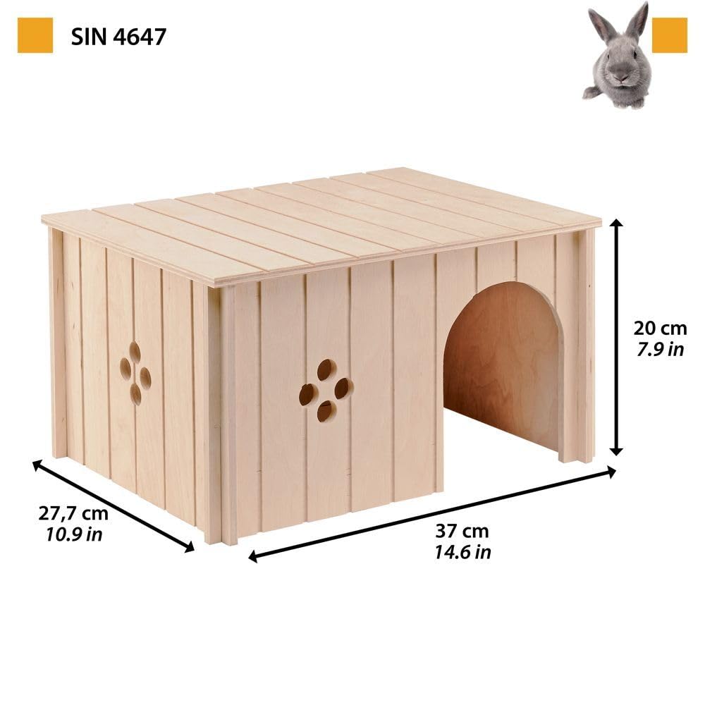 ferplast-sin-4647-kleintierhaus-xl-aus-holz-37-x-27-7-x-h-20-cm image 2