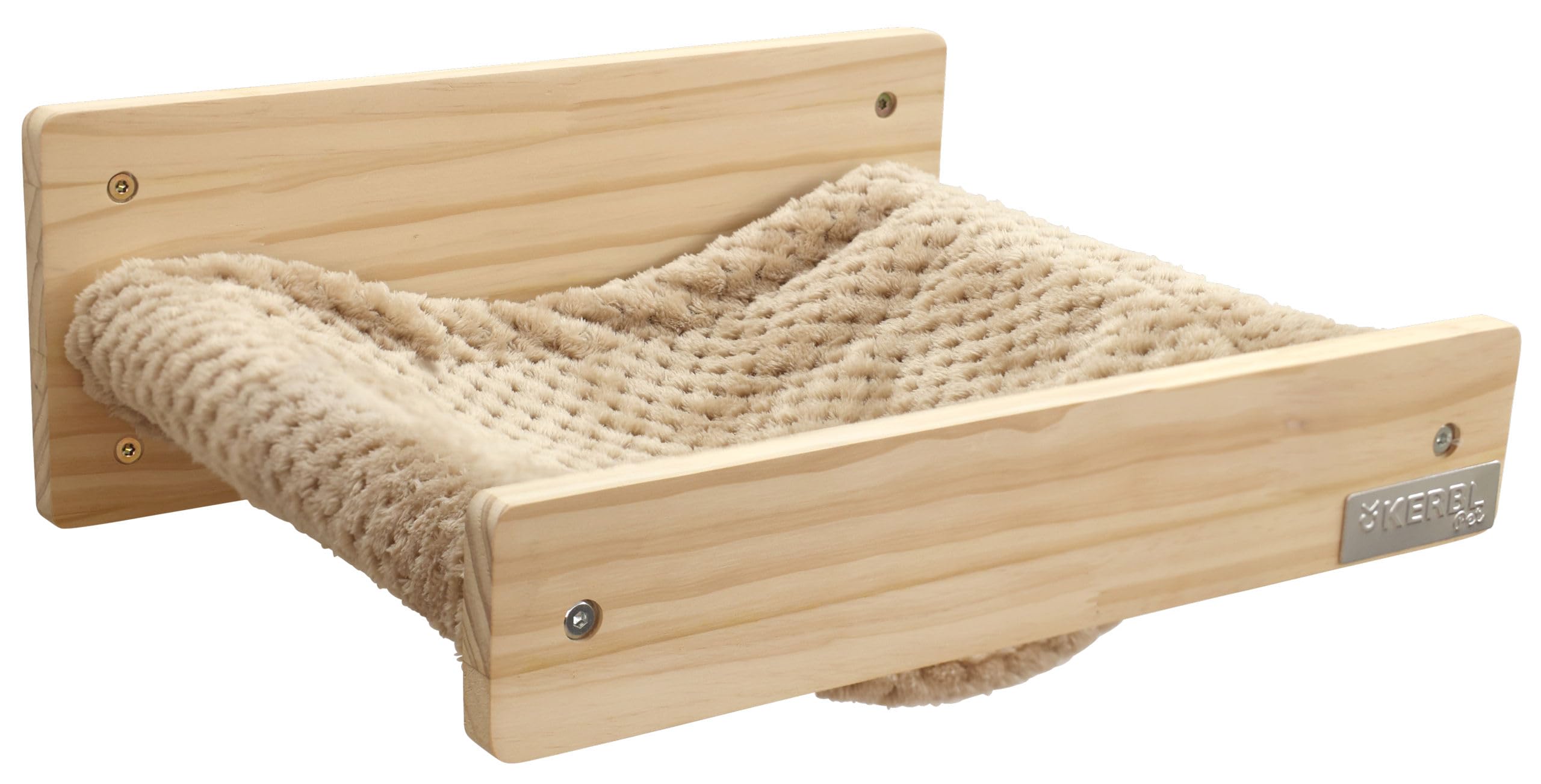 kerbl-pet-wandh-ngematte-timber-natur-taupe-38-x-33-5-x-16-cm-aus-holz image 1