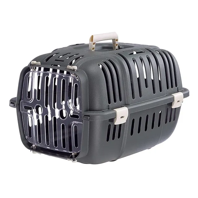 ferplast-jet-10-transportbox-f-r-katze-und-kleinen-hund-grau-32-x-47-x-h-29-cm-b image 1