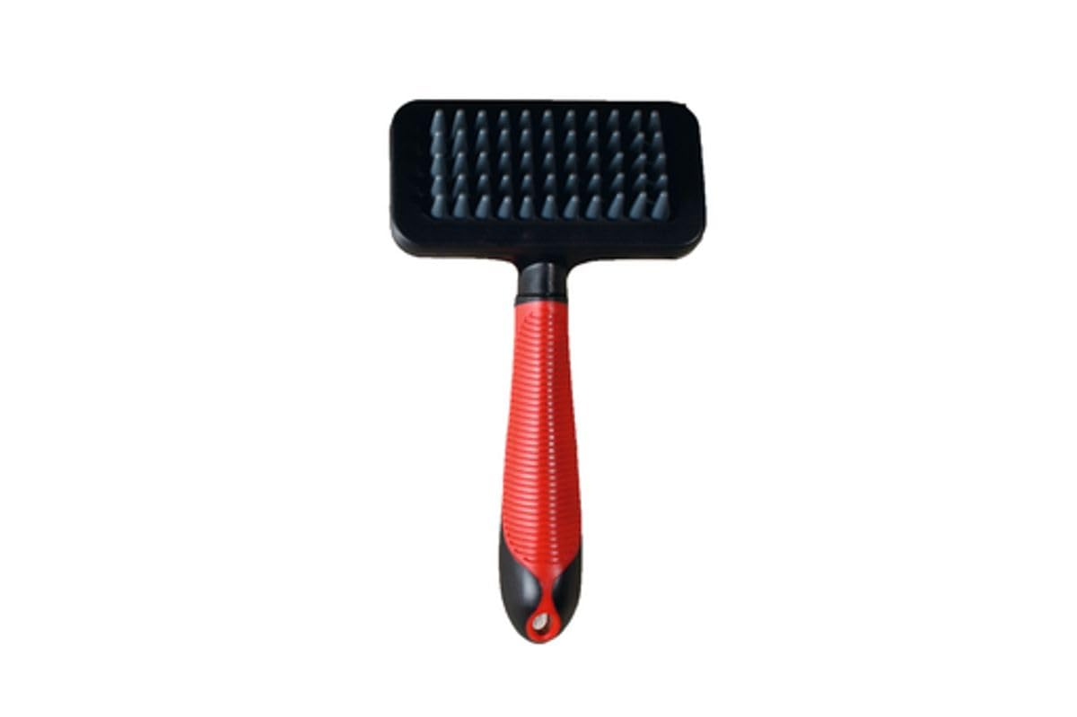 karlie-massageb-rste-hundeb-rste-gummi-rot-schwarz-18x10x4-5-cm image 1