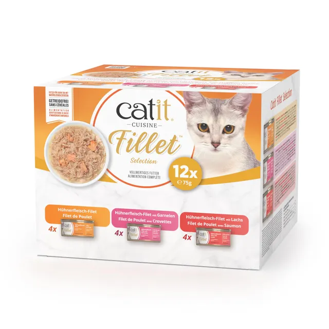 catit-cuisine-h-hnerfleisch-filet-variety-pack-nassfutter-f-r-katzen-12x75-g image 1