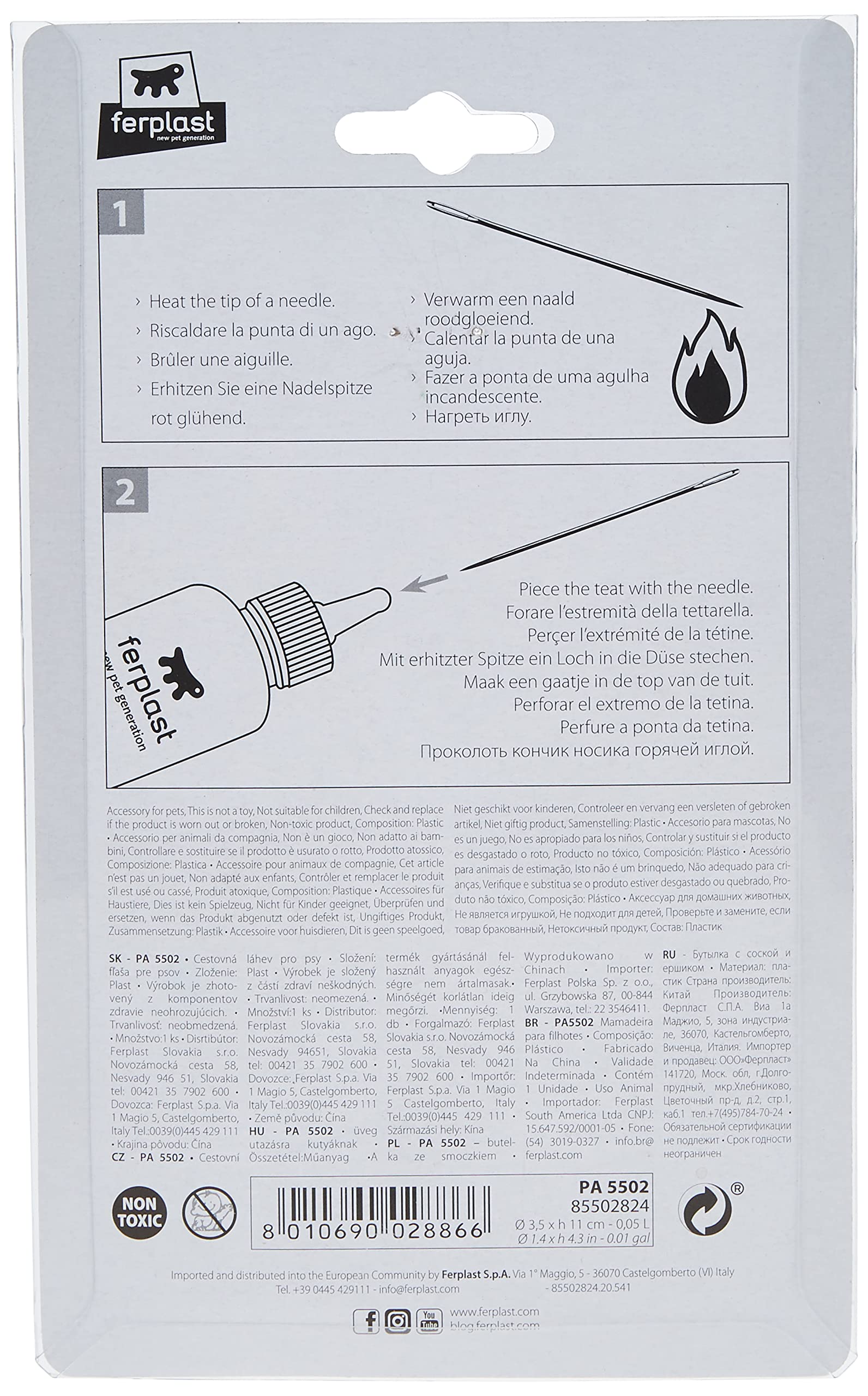 ferplast-trinkflasche-f-r-kleintiere-50-ml-schwarz-3-5-x-11-cm image 3