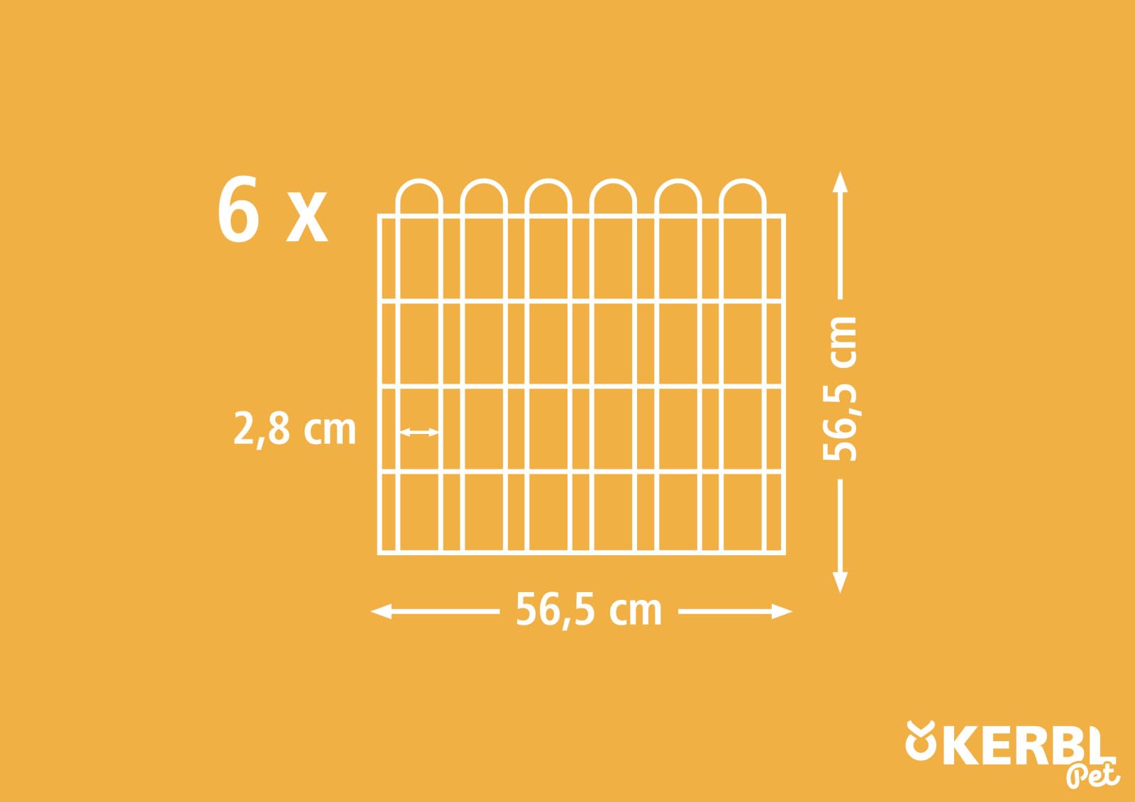 kerbl-pet-freigehege-6-eckig-6x-56-5x56-5-cm-metall-verzinkt-mit-netz image 3