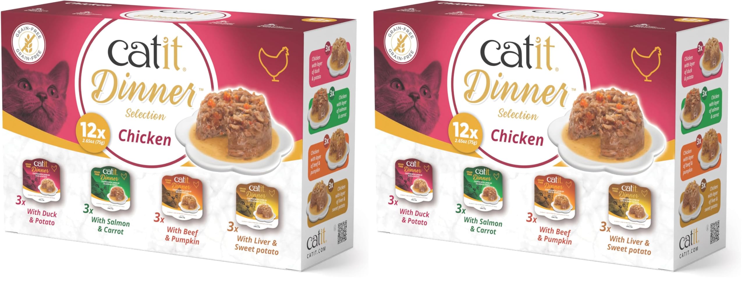 catit-dinner-huhn-multipack-12-x-75-g-getreidefreies-nassfutter-f-r-katzen image 2