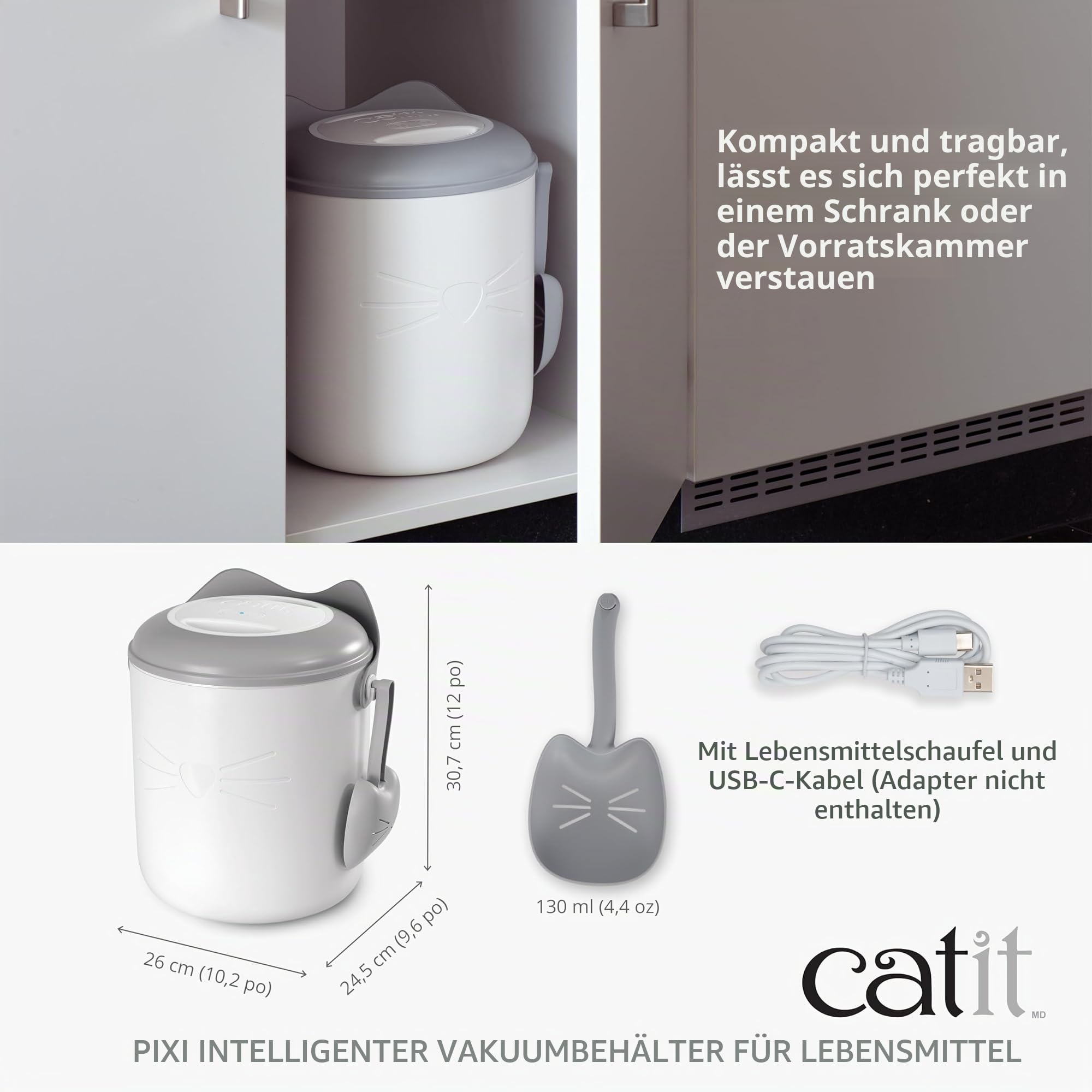 catit-pixi-smart-vakuum-futterbeh-lter-9-6-l-f-r-5-5-kg-trockenfutter image 3