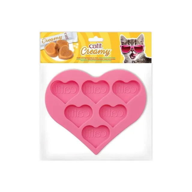 catit-creamy-ice-pops-silikon-tablett-frozen-cat-treat-tray-6-herzen image 1