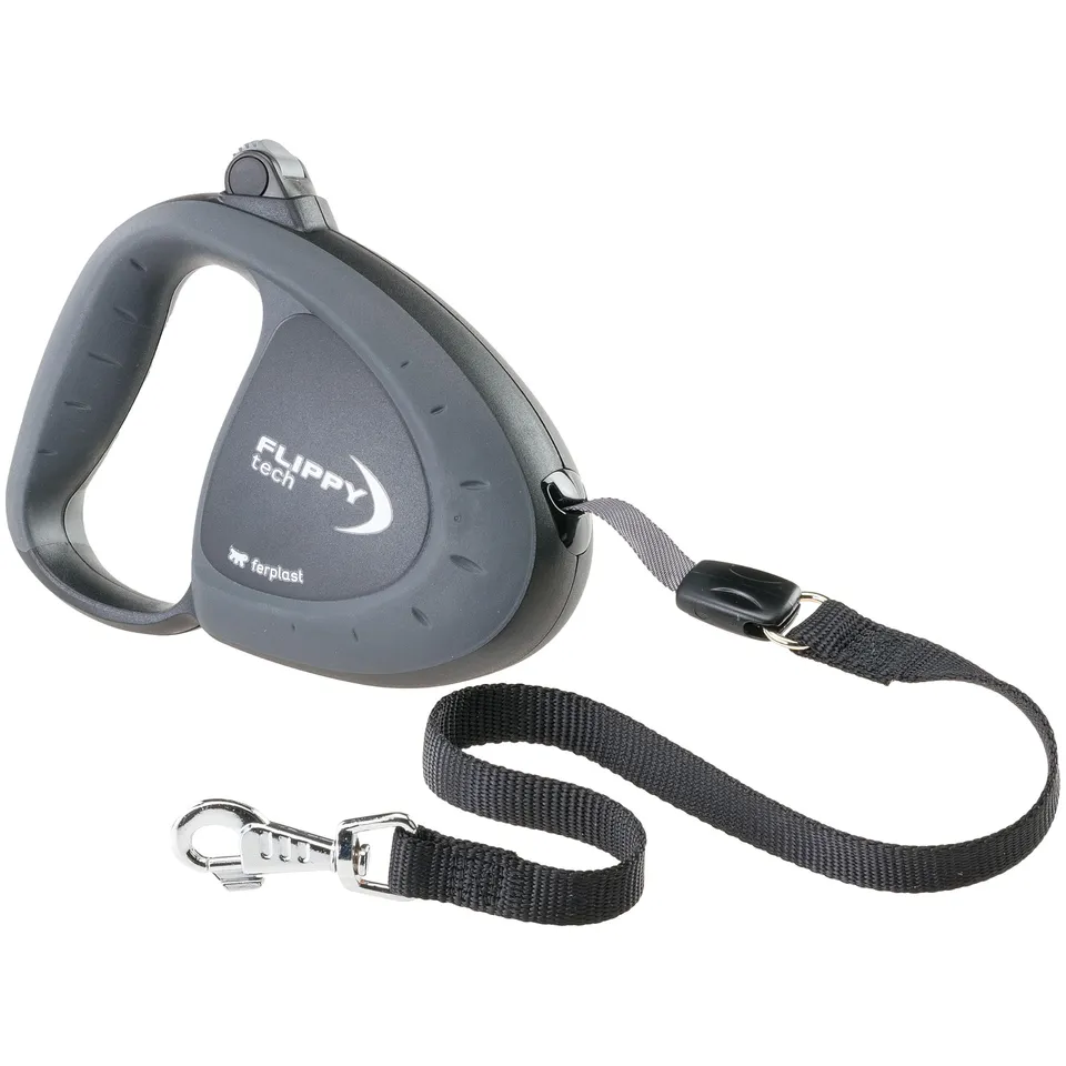 ferplast-flippy-tech-rollleine-band-5-m-schwarz-bis-50-kg image 1