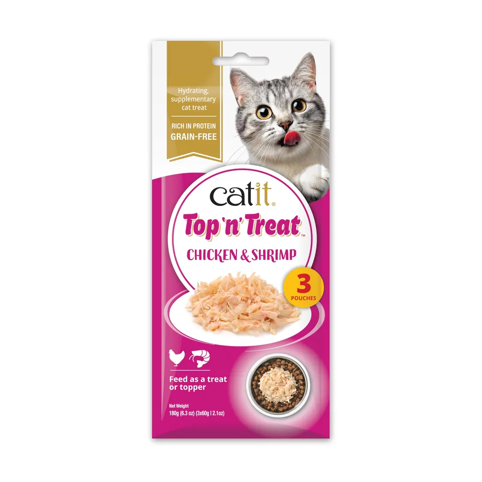 catit-top-n-treat-katzenfutter-topping-huhn-garnelen-3x60g image 1