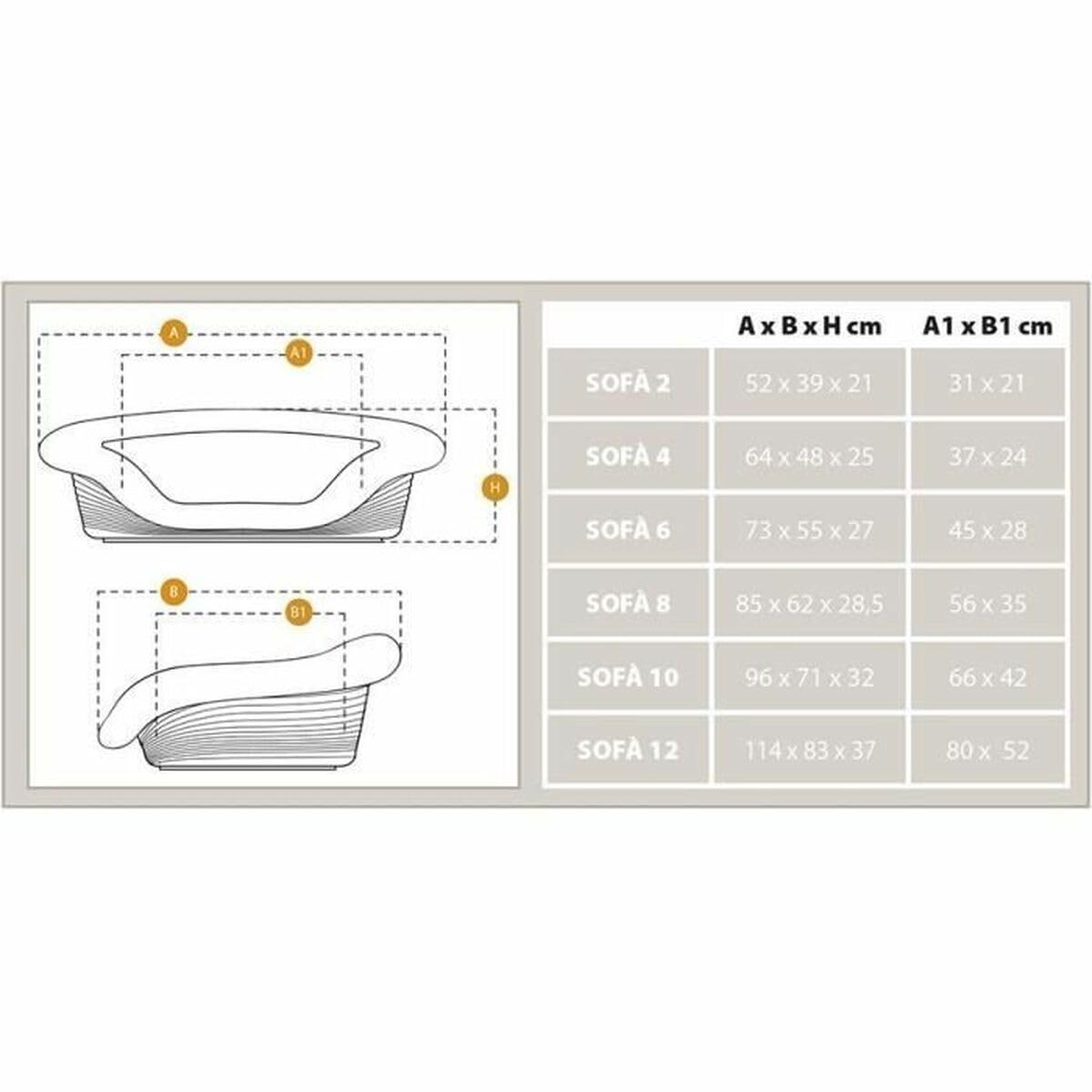ferplast-sofa-4-hundebett-katzenbett-kunststoffkorb-mit-kissen-64-x-48-x-h-25-cm image 2