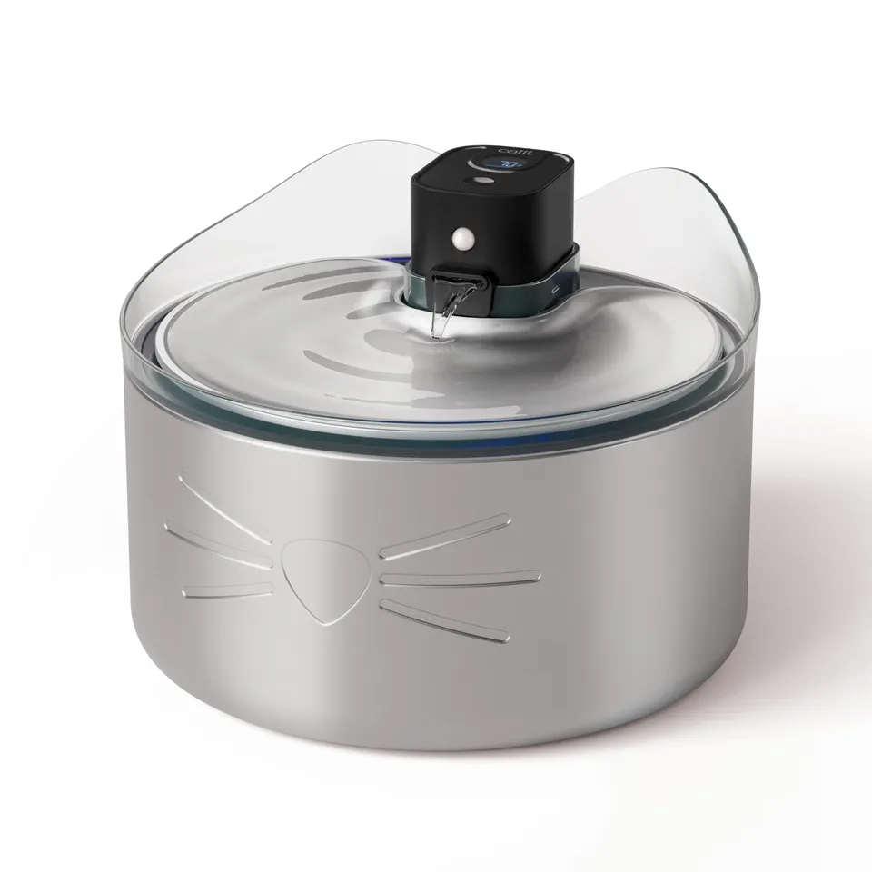 catit-pixi-trinkbrunnen-f-r-katzen-xxl-kabellos-edelstahl-5-liter-mit-akku image 1