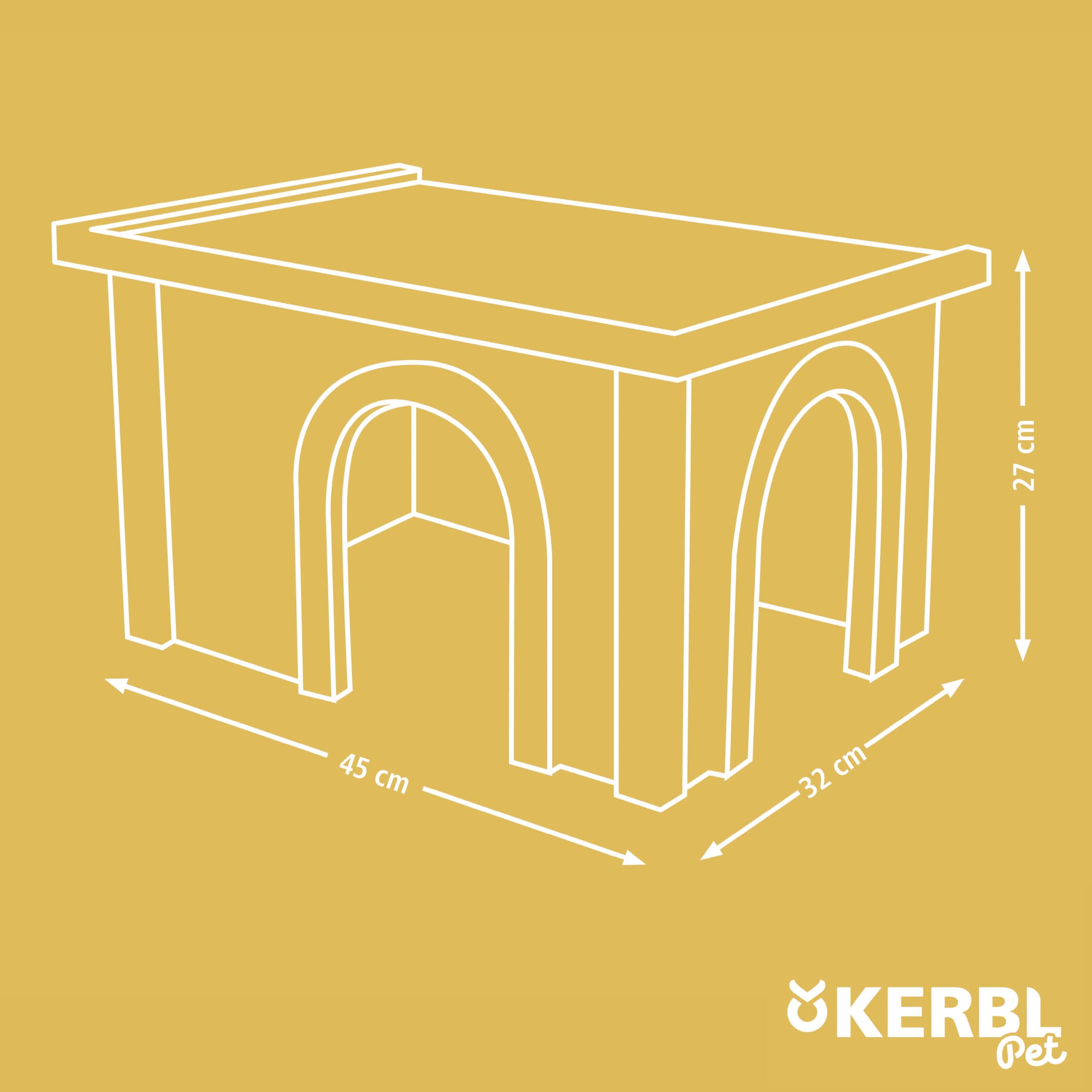 kerbl-pet-nagerhaus-45x32x27-cm-kleintierhaus-aus-spie-tanne-mit-bitumendach image 5
