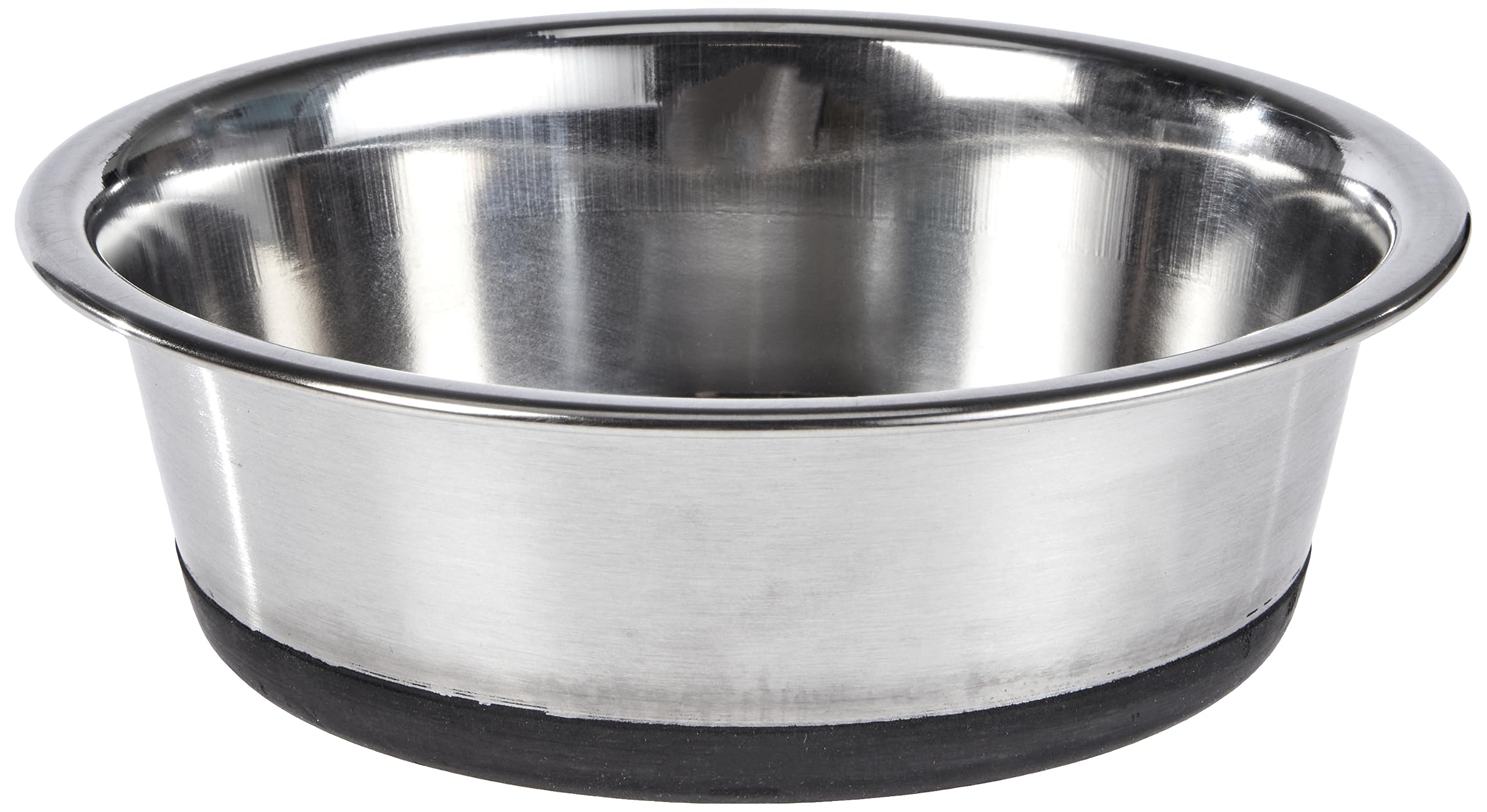 kerbl-pet-edelstahlnapf-425-ml-13-5x4-5-cm-silber-schwarz-rutschfester-fressnapf image 3