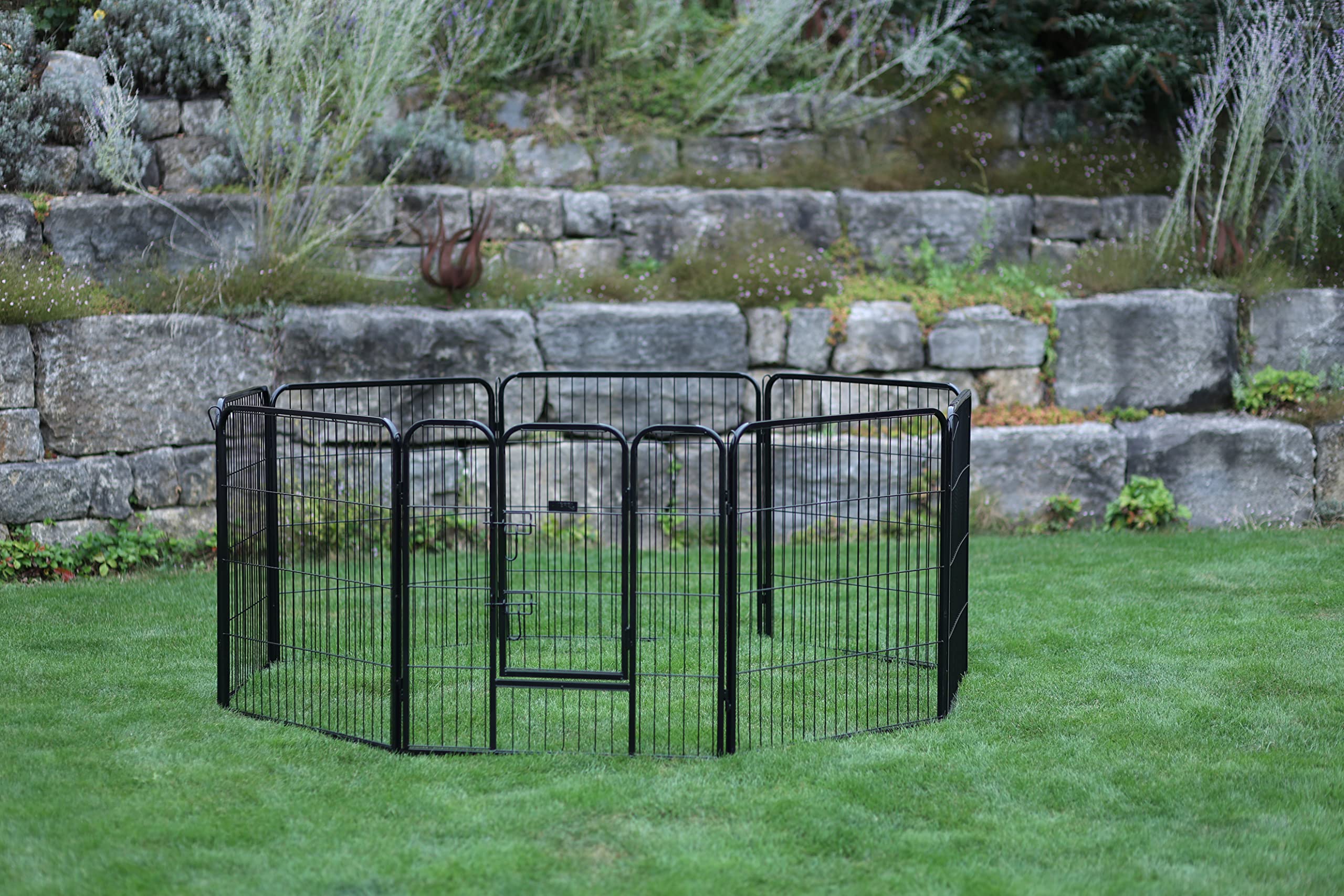 kerbl-80577-hunde-und-welpengehege-80x77-cm-8-elemente-mit-t-r image 2