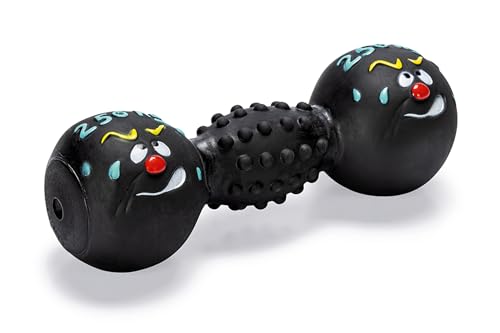 karlie-hantel-hundespielzeug-vinyl-schwarz-19x6x6-cm-mit-squeaker image 4