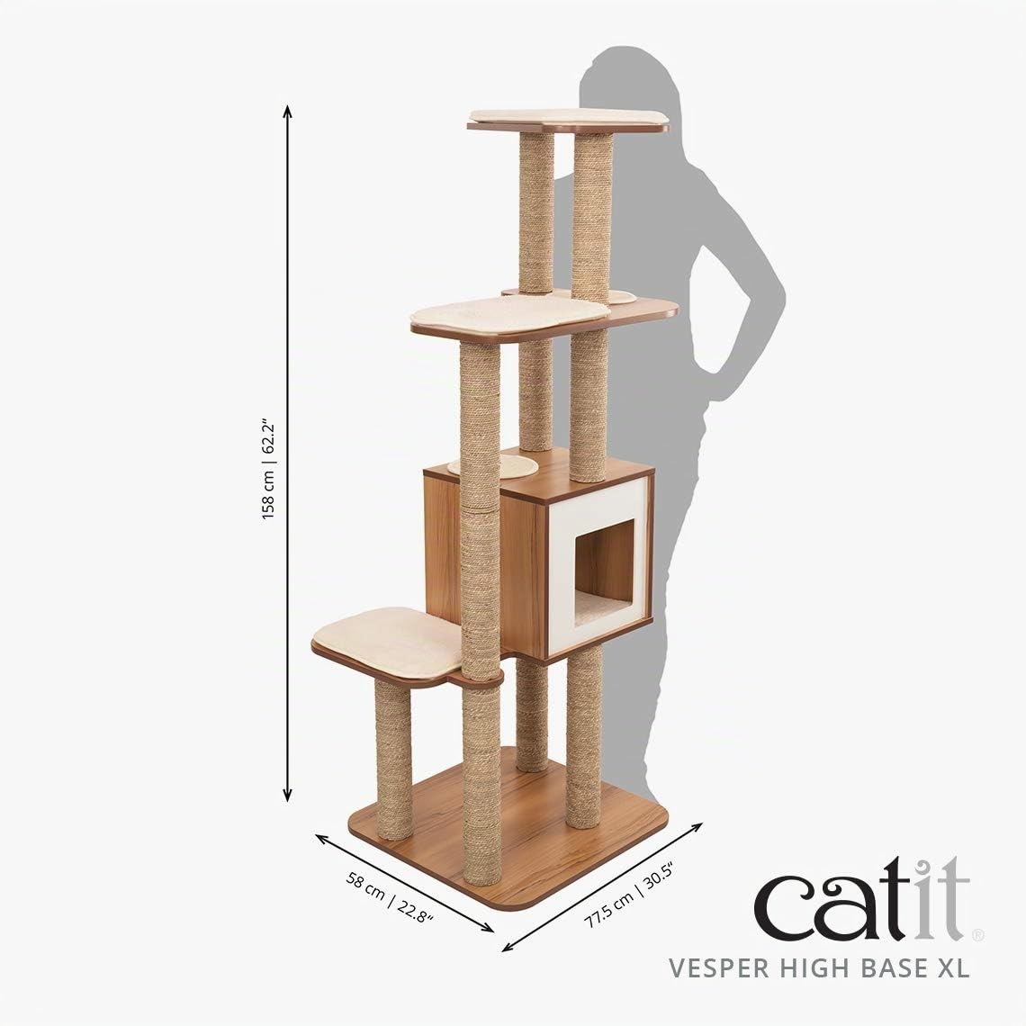 catit-vesper-high-base-xl-katzenm-bel-in-walnuss-kubus-h-hle-mit-3-plattformen image 6