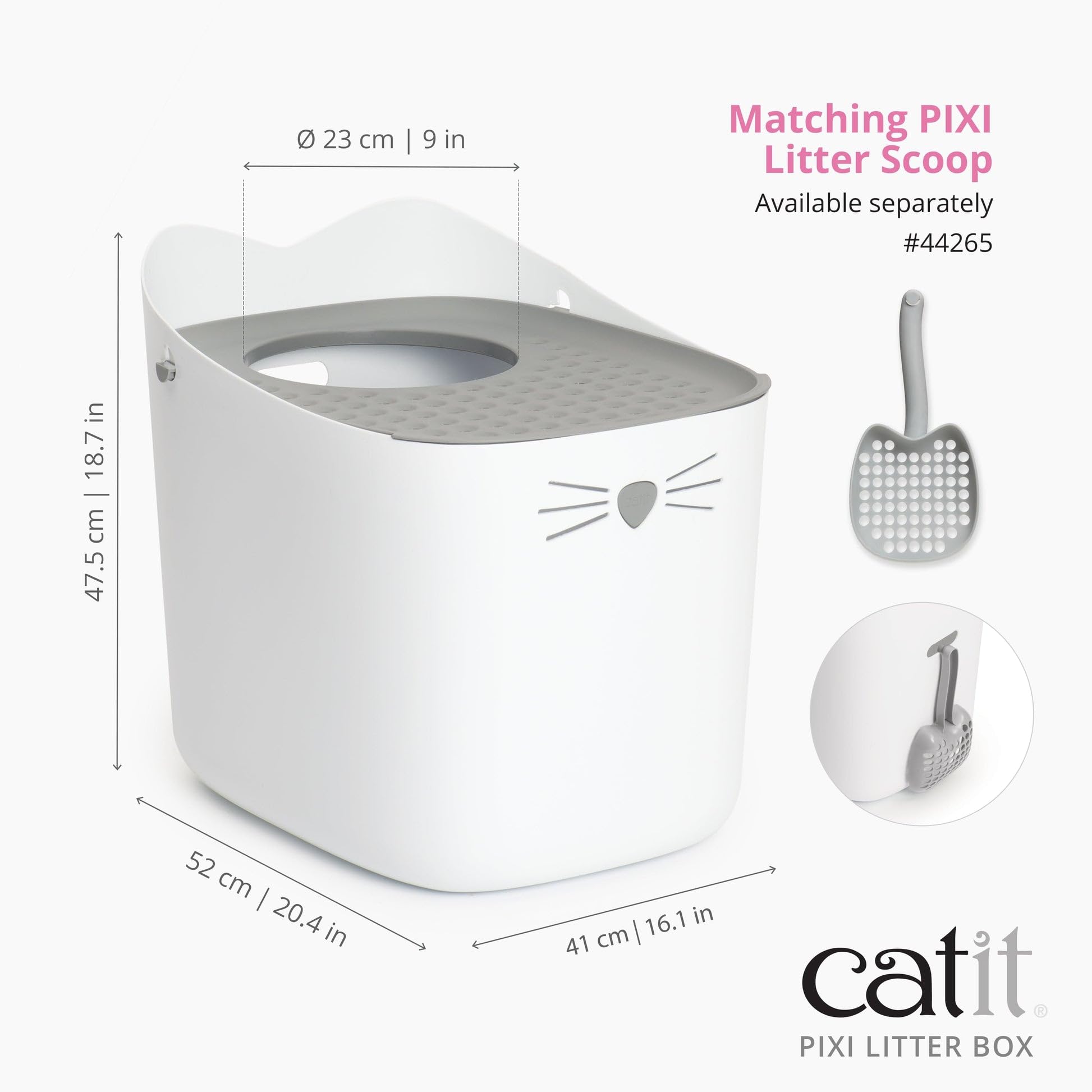 catit-pixi-katzentoilette-top-entry-grau image 7
