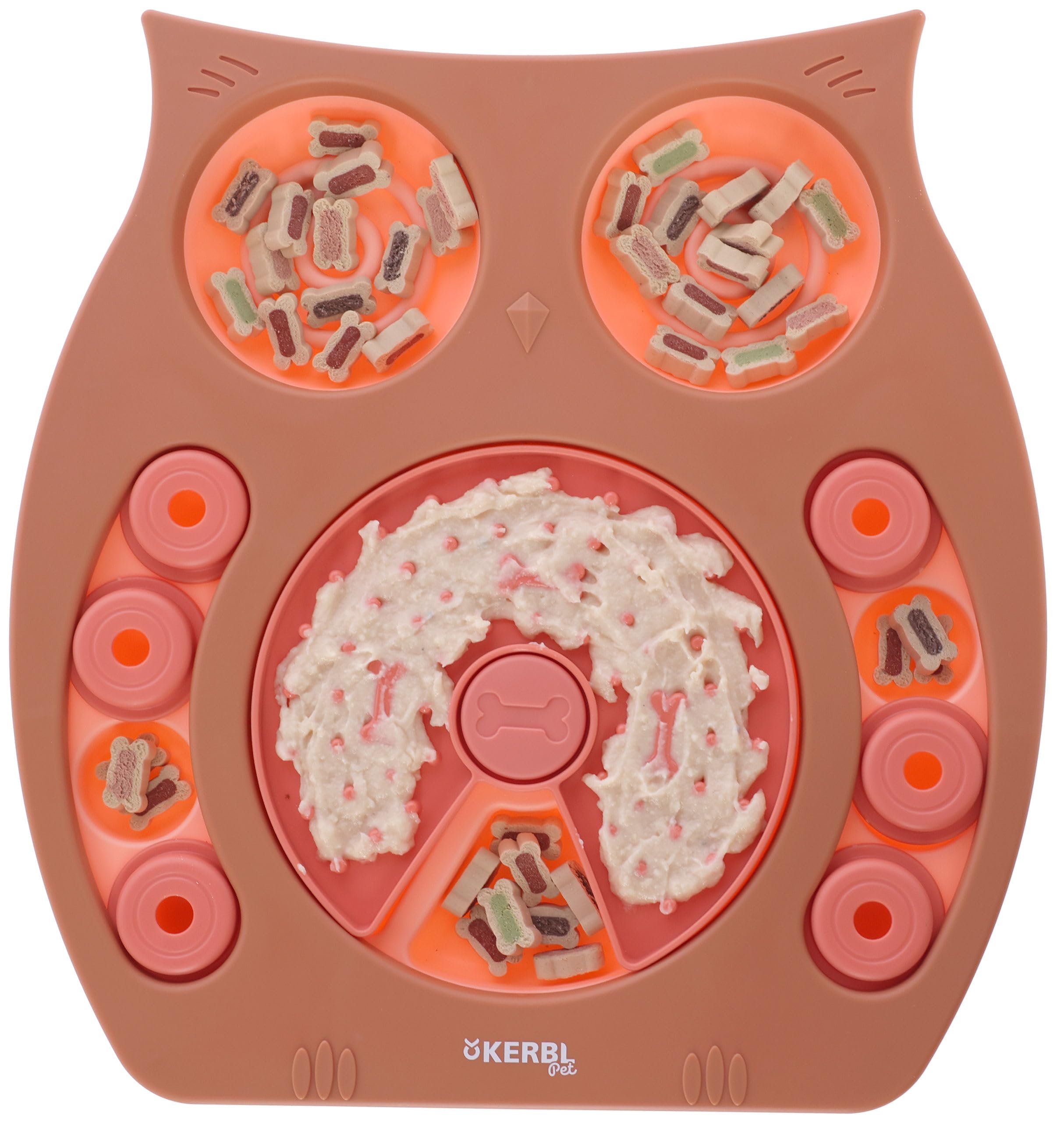kerbl-pet-denk-und-lernspielzeug-owl-lachs-braun-30x28x3-cm-intelligenzspielzeug image 2
