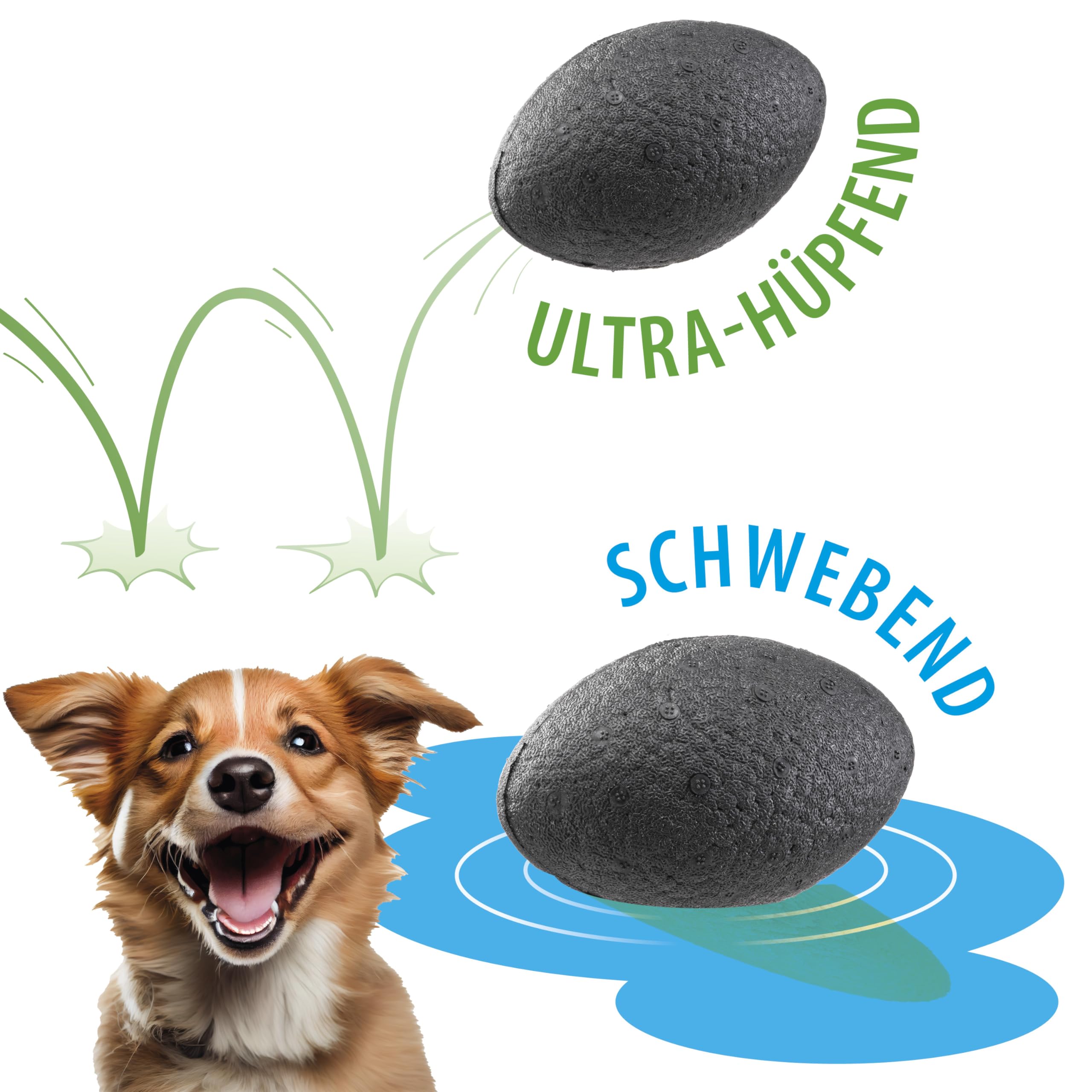 ferplast-chewa-boing-rugby-hundespielzeug-m-schwarz-10-cm-schwimmend image 2
