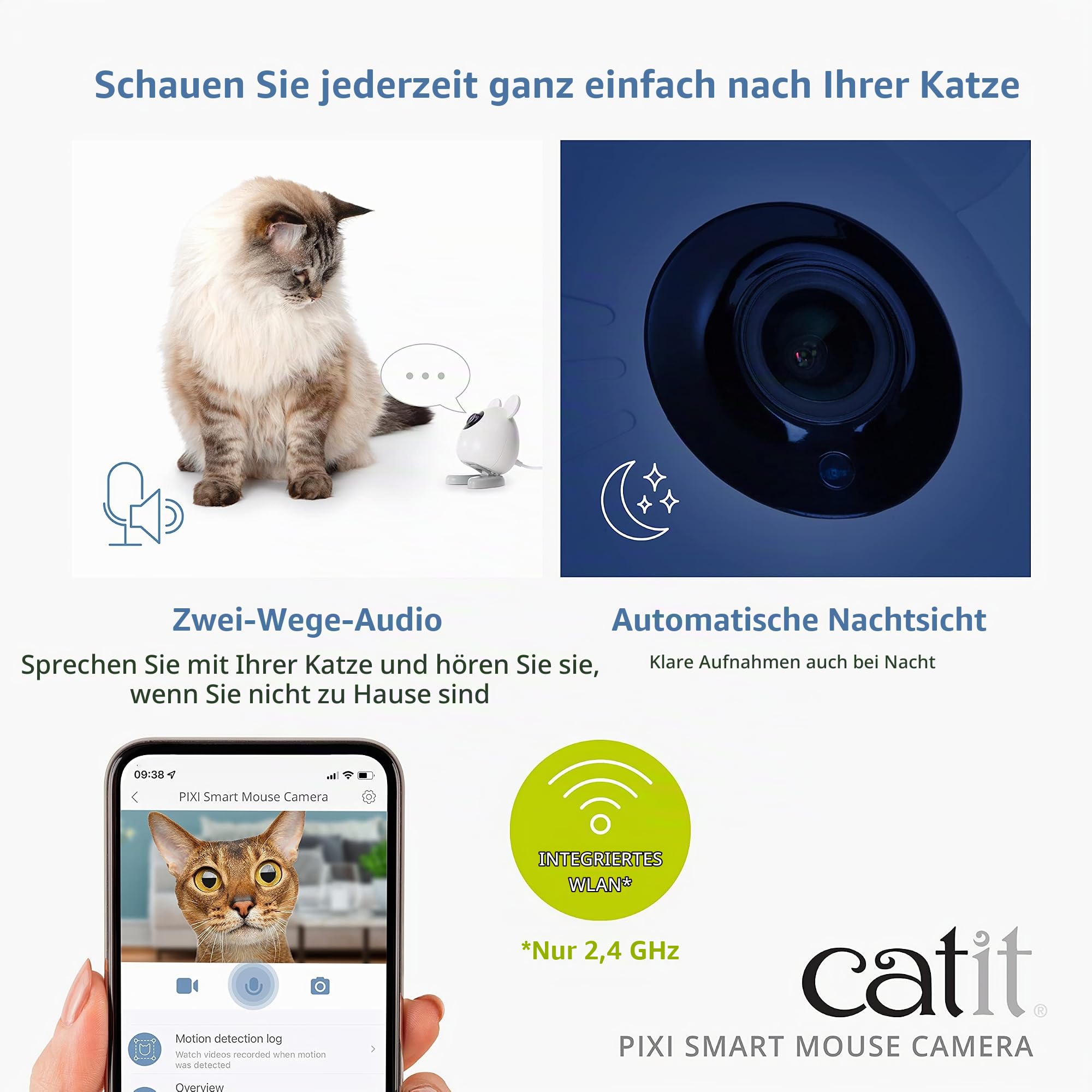 catit-pixi-smart-mauskamera-katzenkamera-1080p-mit-app-und-nachtsicht image 2