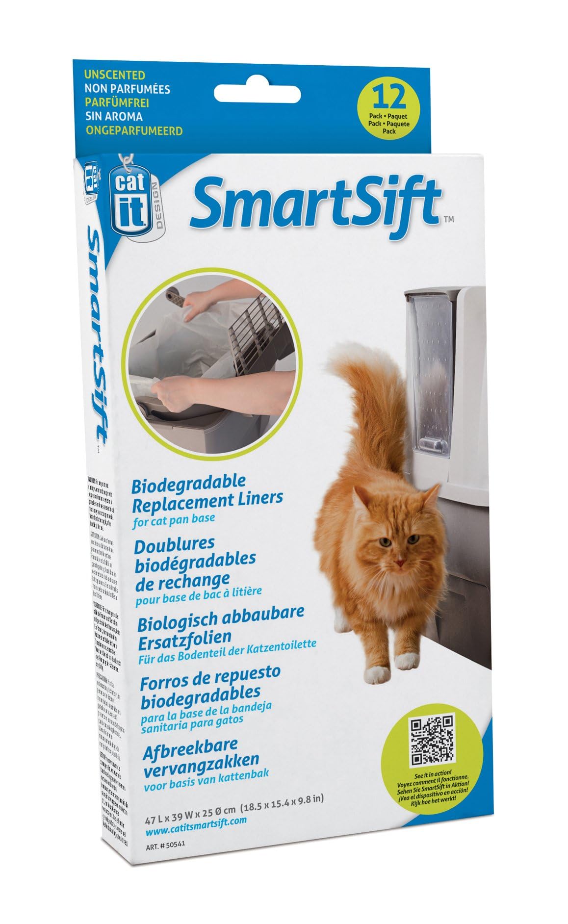 catit-biologisch-abbaubare-einlagen-f-r-smartsift-katzentoilette-12er-pack-40-x- image 4