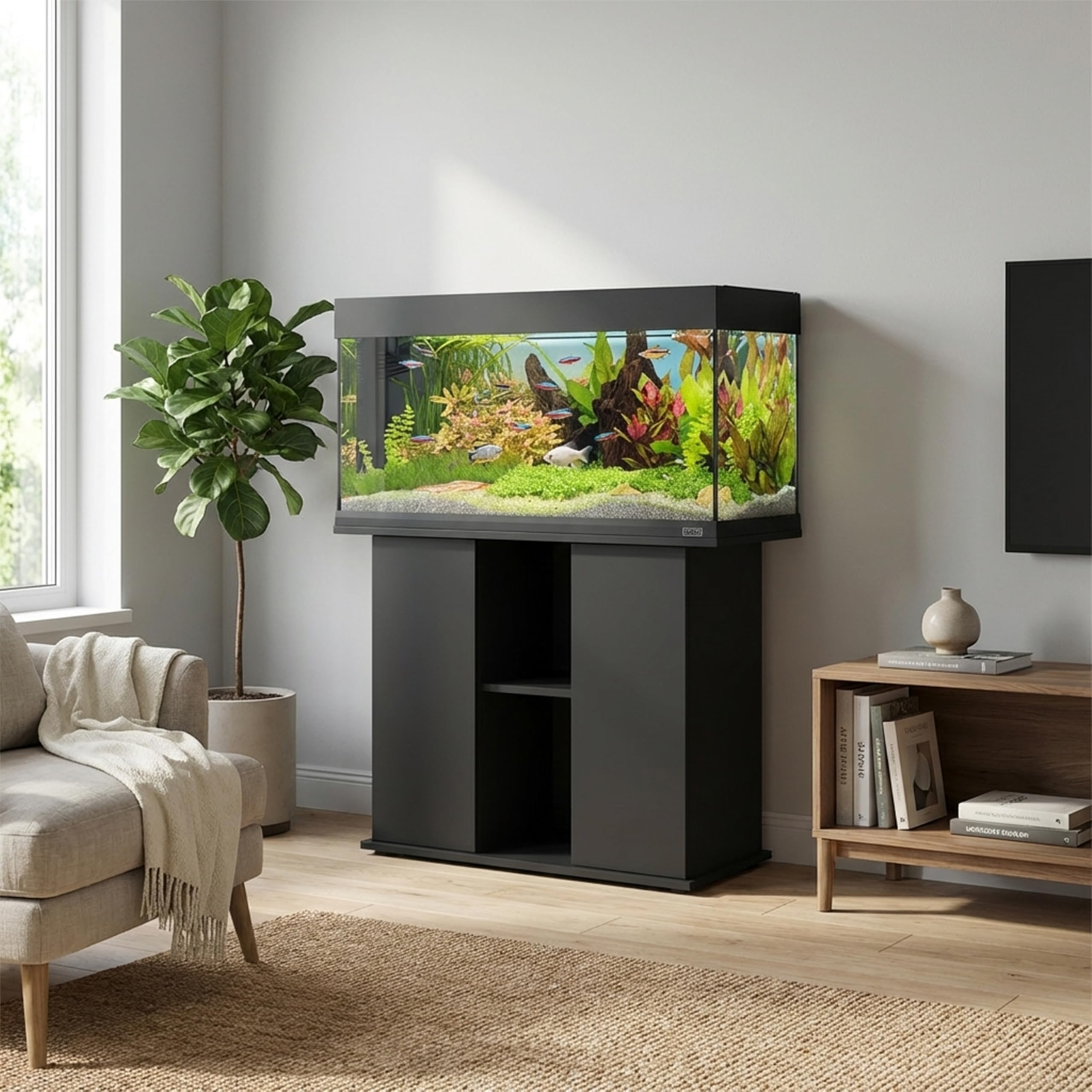 ferplast-stand-dubai-100-aquarium-unterschrank-101-x-41-x-h-73-cm-holz-schwarz image 2