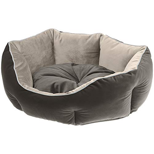 ferplast-queen-60-hundesofa-katzenbett-60x46-cm-samt-grau-waschbar image 3