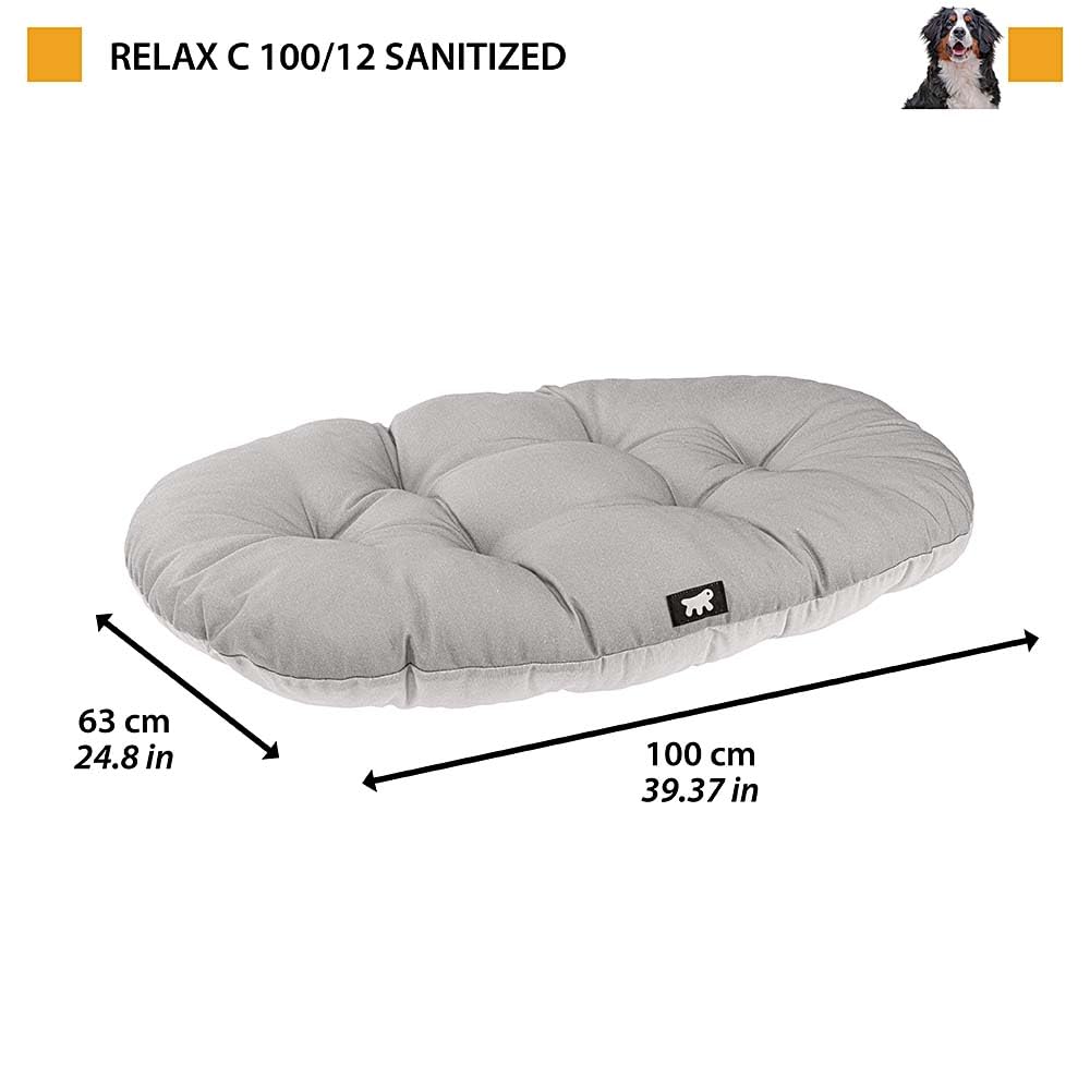 ferplast-relax-sanitized-100-hundekissen-baumwolle-grau-100-x-63-cm image 2