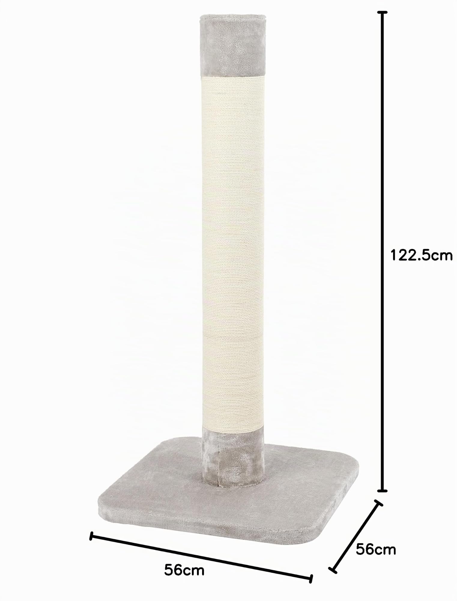 kerbl-pet-kratzs-ule-opal-jute-grau-56-x-56-x-119-cm-f-r-gro-e-katzen image 2