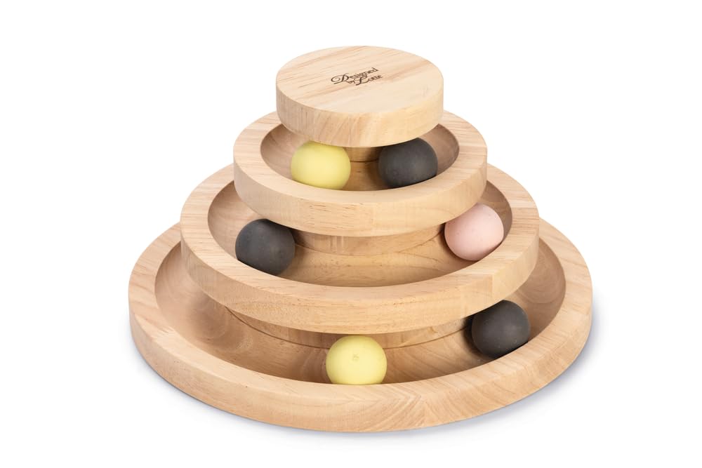 karlie-designed-by-lotte-spielturm-mia-katzenspielzeug-aus-holz-braun image 1