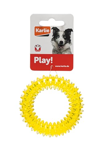 karlie-zackenring-hundespielzeug-tpr-gelb-9x9x2-cm image 8