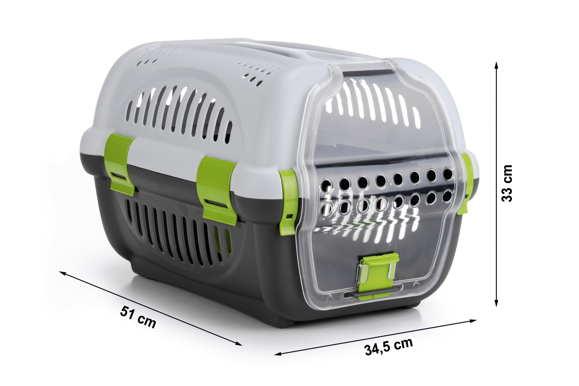 karlie-beeztees-rhino-transportbox-f-r-kleine-hunde-und-katzen-51x34-5x33-cm-gra image 3