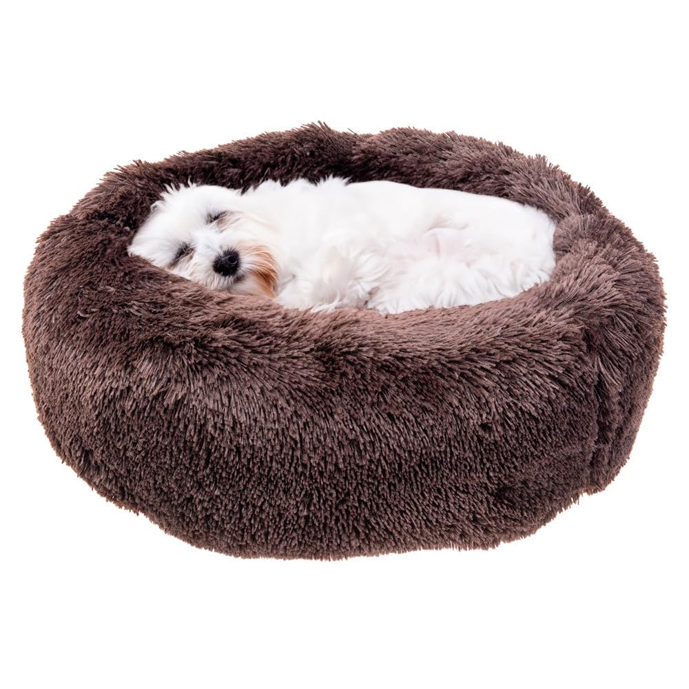ferplast-cuddly-hundekissen-katzenbett-rund-60-x-14-cm-braun image 1