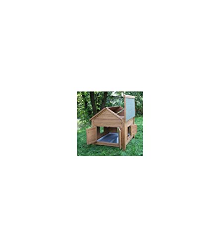 kerbl-kleintierstall-f-r-h-hner-oder-kaninchen-105-x-100-x-108-cm-holz-mit-bitum image 7