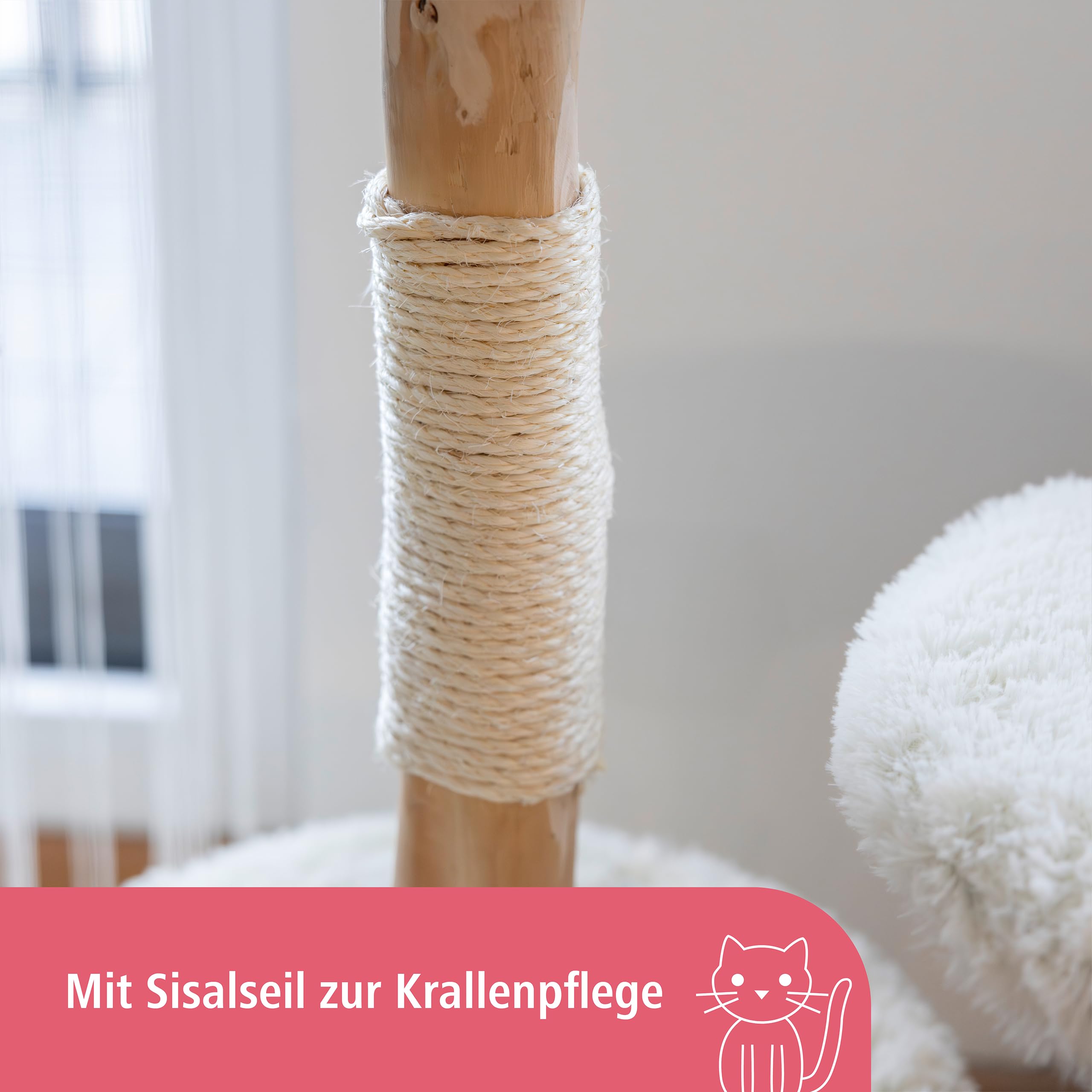 kerbl-pet-kratzbaum-lucia-wei-90-cm-katzenkratzbaum-aus-holz image 4