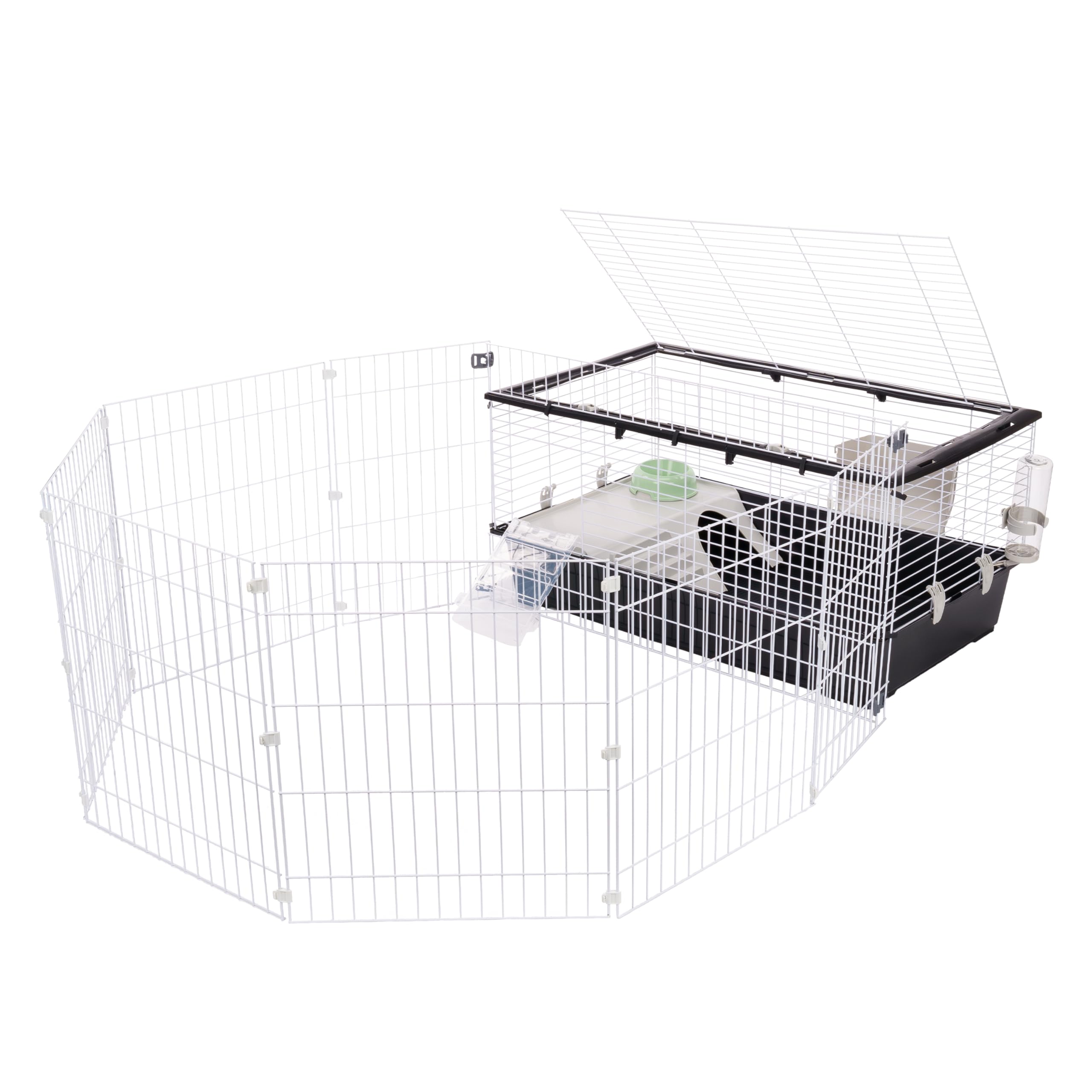 ferplast-parkhome-100-kaninchenk-fig-mit-freigehege-95-x-177-5-x-h-56-cm-inkl-zu image 4