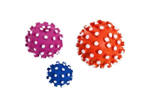 karlie-latex-igelball-9-cm-mit-squeaker-hundespielball-farblich-sortiert image 6