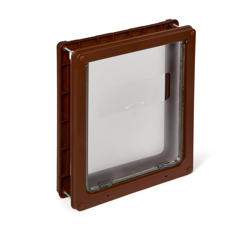 kerbl-dog-mate-216-gro-e-hundeklappe-f-r-upvc-wand-holz-braun image 1