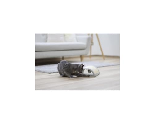kerbl-pet-kratzbrett-half-moon-grau-26x22x11-cm-kratzpappe-mit-pl-schball image 4