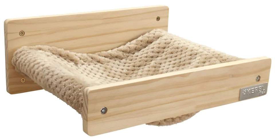 kerbl-pet-wandh-ngematte-timber-natur-taupe-38-x-33-5-x-16-cm-aus-holz image 1