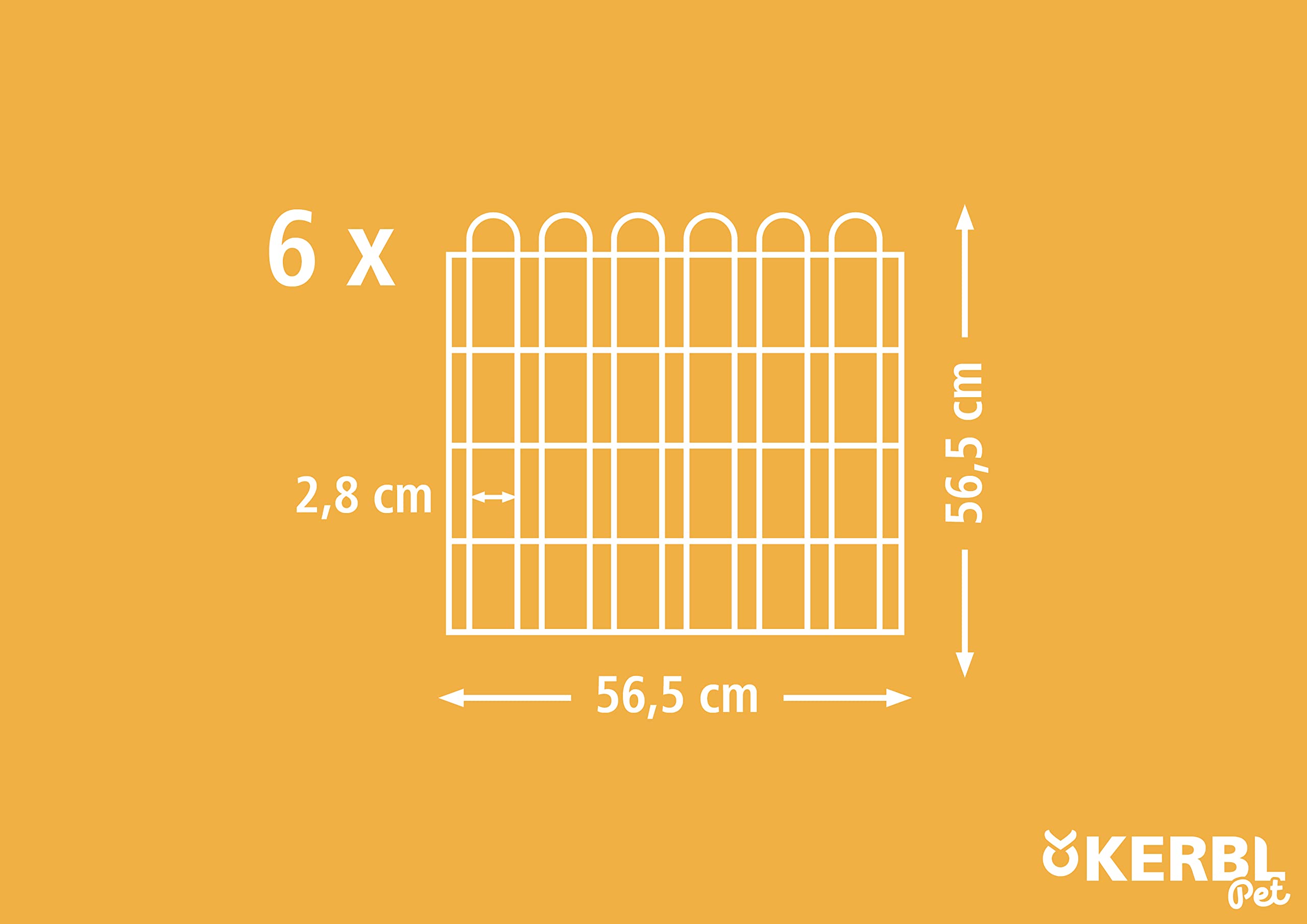 kerbl-pet-freigehege-6-gitter-56-5-x-56-5-cm-verzinkt-erweiterbar image 3