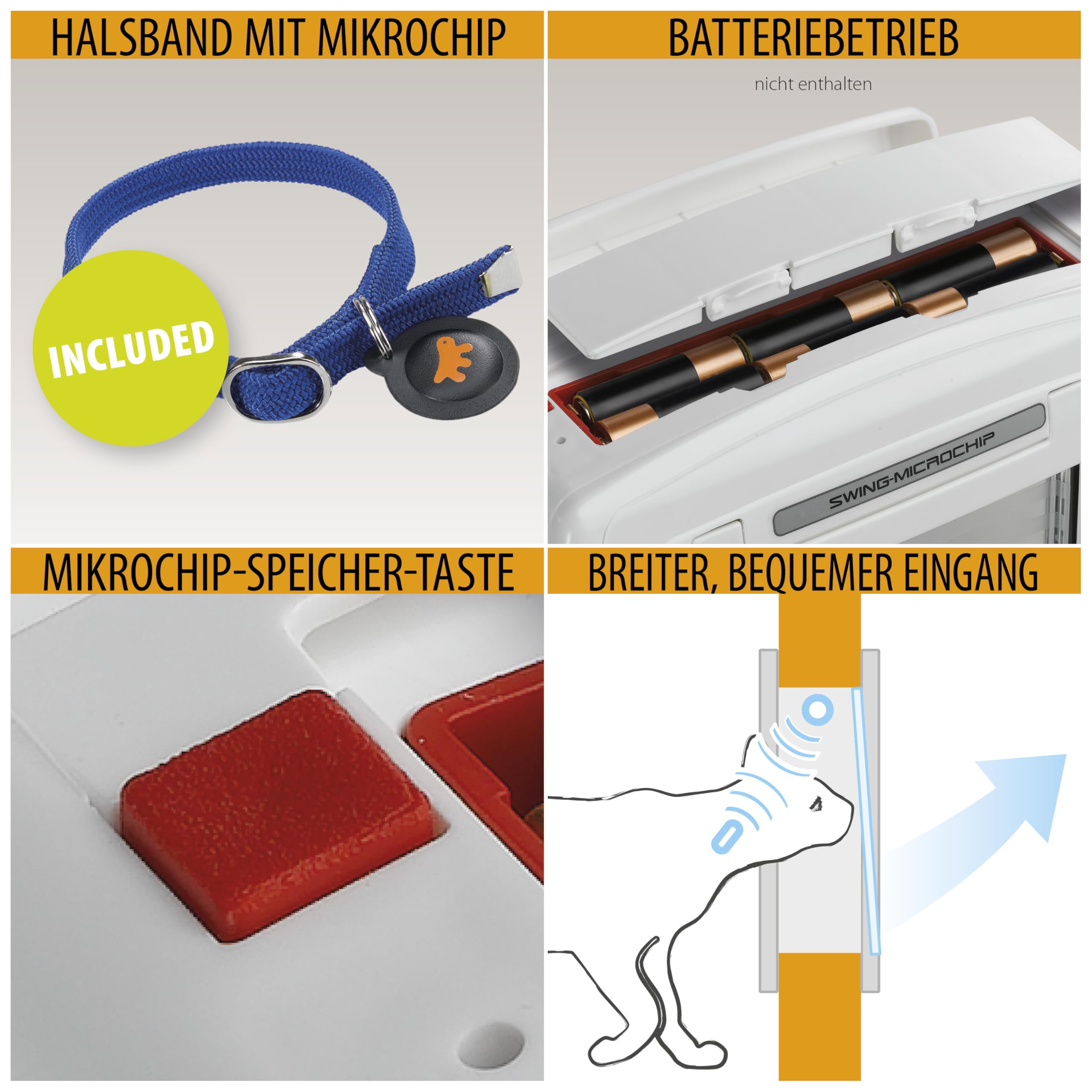 ferplast-swing-microchip-klein-katzenklappe-mit-chiperkennung-braun image 5