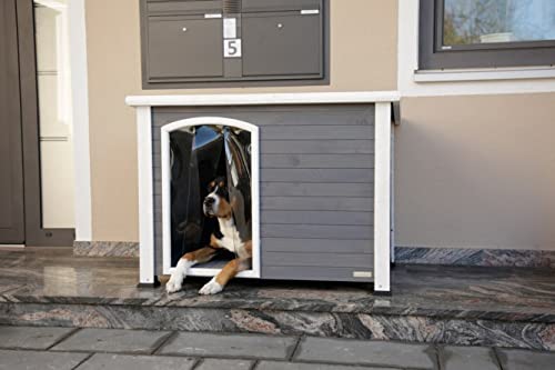 kerbl-pet-hundeh-tte-kenny-wei-grau-holz-hundehaus-113-x-77-x-81-cm image 7