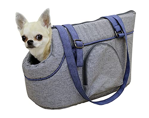 kerbl-pet-tragetasche-marie-hundetragetasche-grau-blau-46x23x25-cm image 5