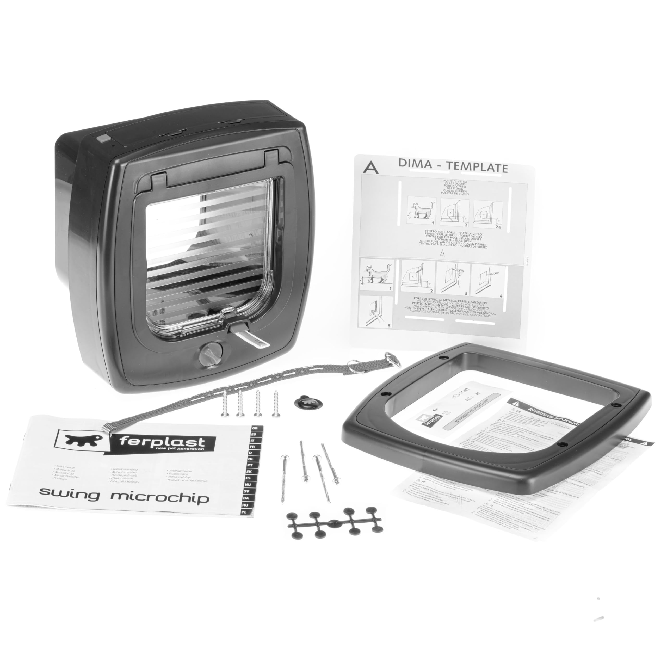 ferplast-swing-microchip-klein-katzenklappe-mit-chiperkennung-braun image 8