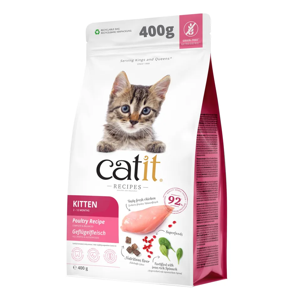 catit-recipes-kitten-trockenfutter-gefl-gel-400-g-getreidefrei image 1