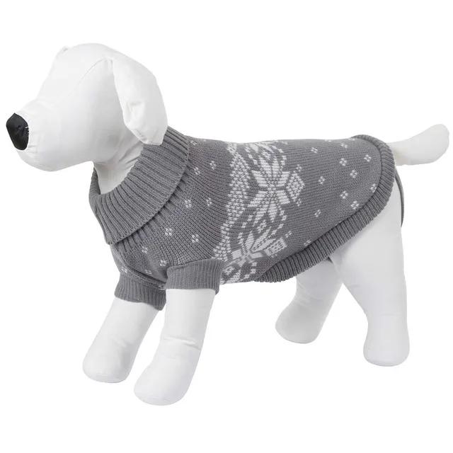 kerbl-pet-pullover-lillehammer-grau-wei-25-cm-hundemantel image 1