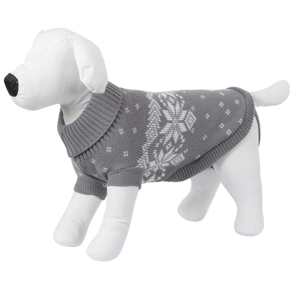 kerbl-pet-pullover-lillehammer-grau-wei-25-cm-hundemantel image 1