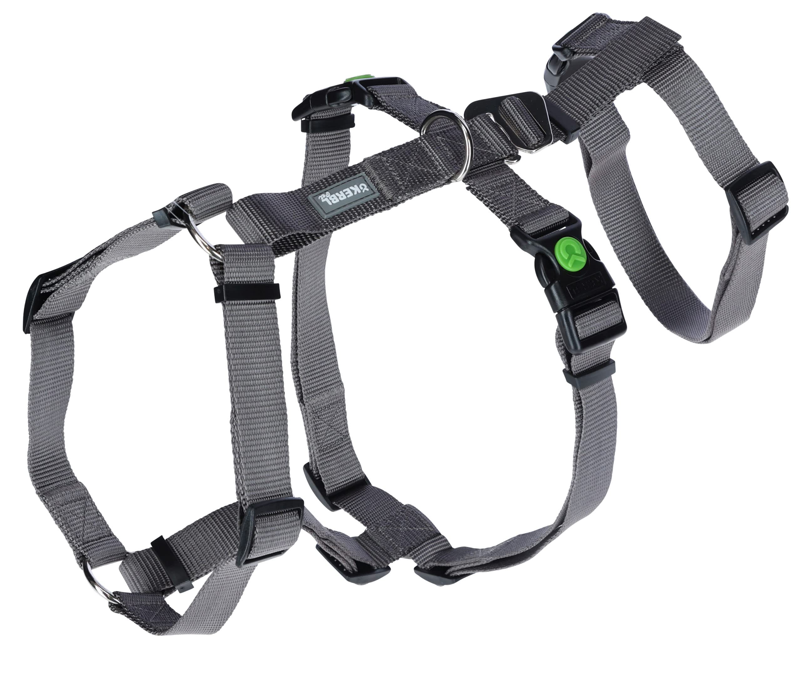 kerbl-pet-panikgeschirr-miami-sicherheitsgeschirr-grau-30-41-cm-15-mm image 1