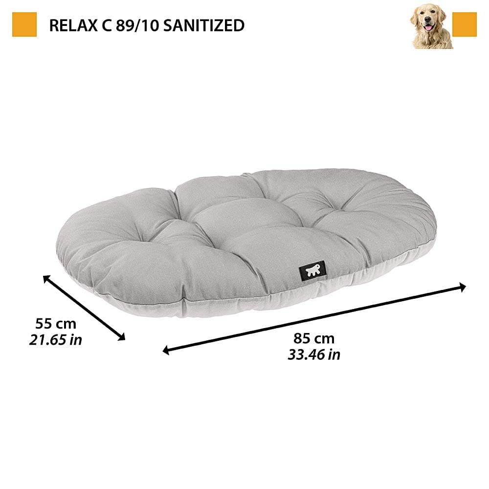 ferplast-relax-sanitized-hundekissen-hundebett-85-x-55-cm-grau-antibakteriell image 2