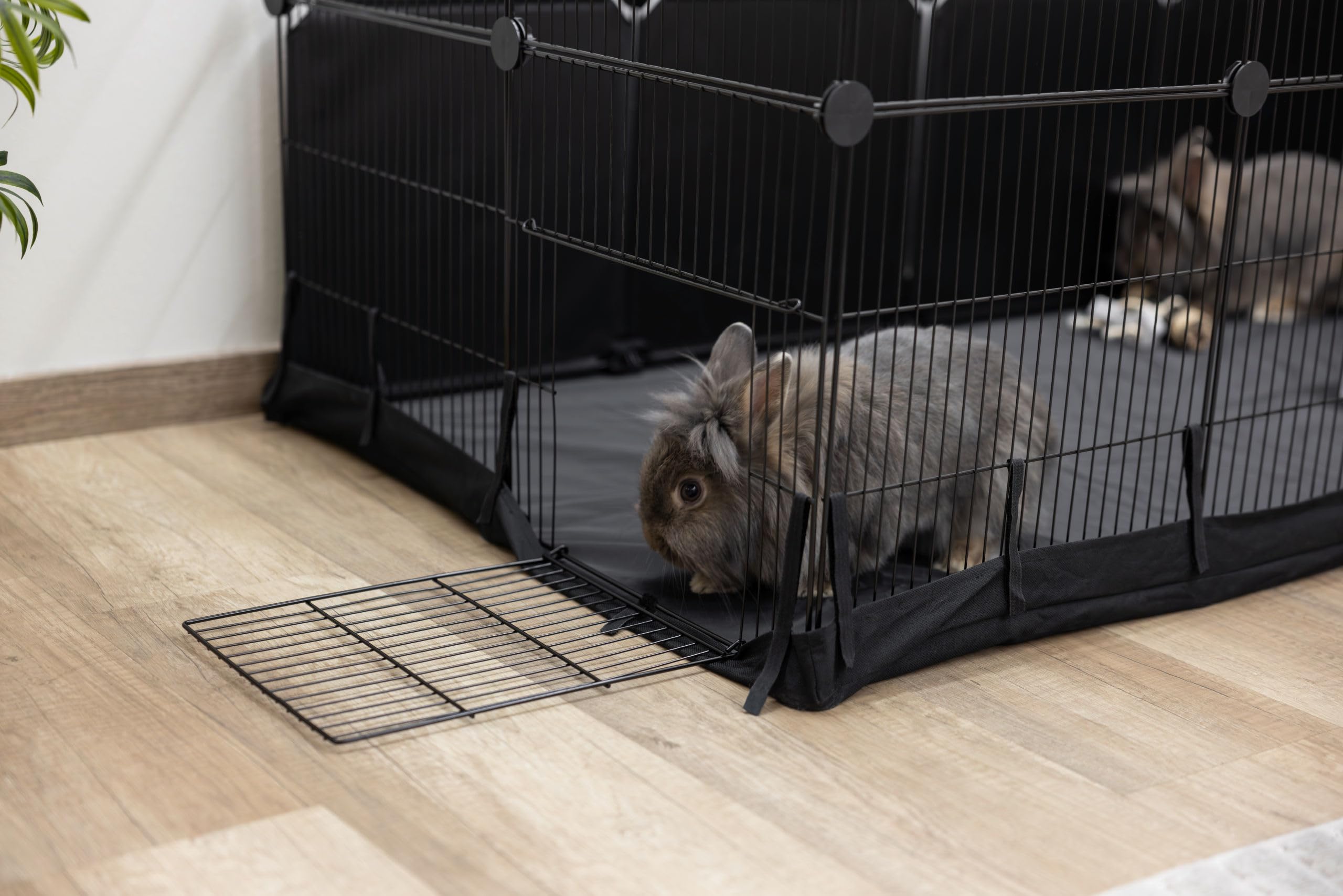 kerbl-pet-indoor-gehege-hoppla-schwarz-144x72x72-cm-f-r-kaninchen-und-nager image 2